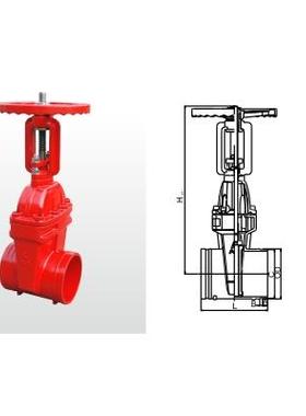 埃美柯9159铸铁消防沟槽式闸阀（消防CCCF认证阀门）DN100--DN150