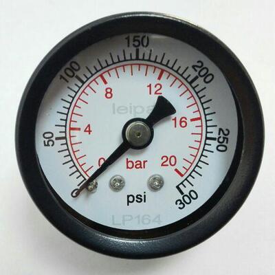 轴向压力表 压力 0～ 20bar 300psi Y-40Z 外壳直径40-42MM 2MPA