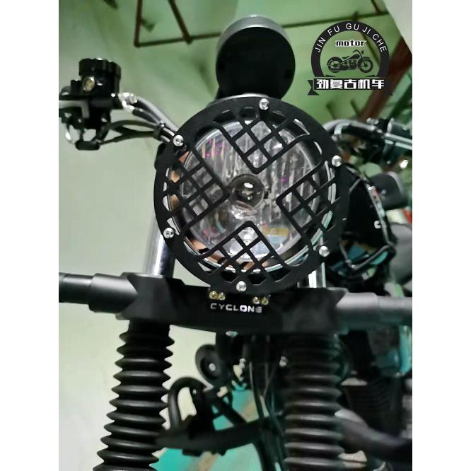 适用赛科龙RA2大灯网罩灯网 宗申SR250-12A大灯保护网灯罩前挡风