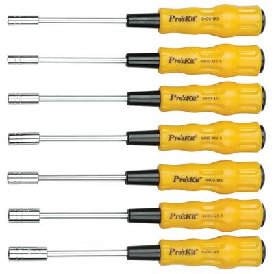 台湾宝工Pros'kit 1PK-9402 黄黑软柄套筒起子组 7件组 六角套筒