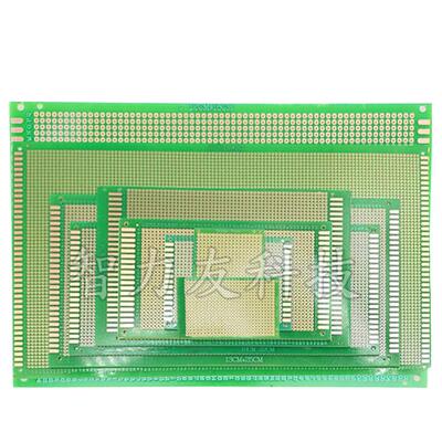 2.54mm 单面绿油万能板 PCB电路板5x7 6x8 7x9 8x12 10x15 9*15cm