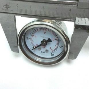 4bar 41mm 0.4mpa 不锈钢外壳防水压力表 美制牙npt1 60psi