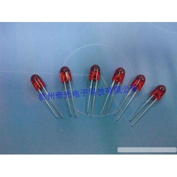 直销 LED5MM椭圆高亮红发红 发光二极管