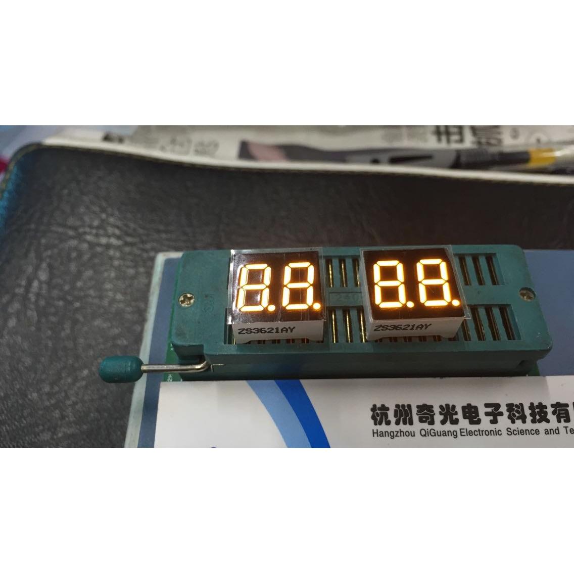 LED数码管显示器2位0.36英寸两位0.36超亮橙黄色 共阴3621AY