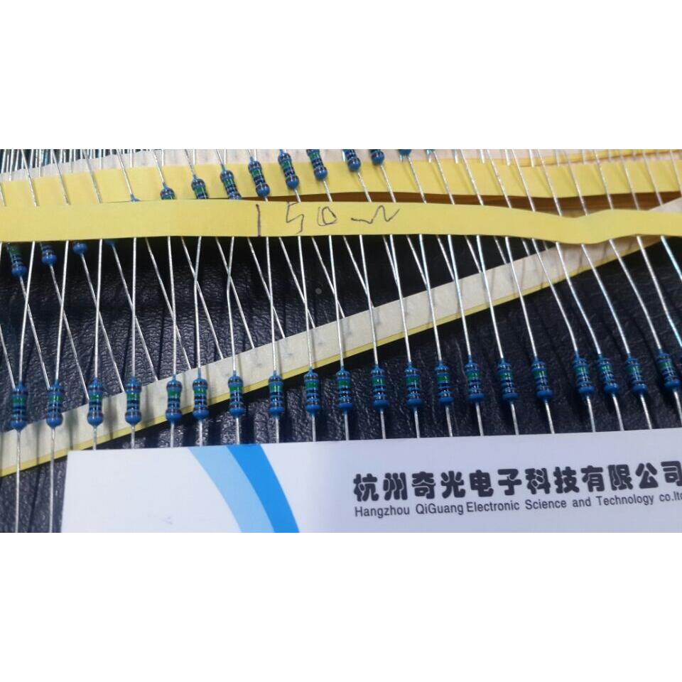 优质金属膜电阻1/4W 150R 1%编带150欧姆固定阻值 50只=1元