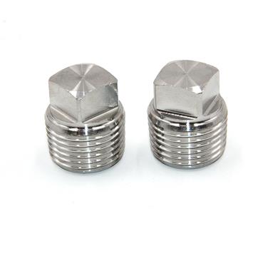 304不锈钢外丝实心堵头PT管堵NPT1/2 2分3分3/4丝堵油塞高压1寸20