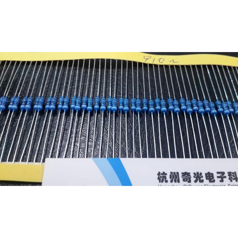 优质金属膜电阻1/4W 910R 1%编带910欧姆固定阻值 50只=1元