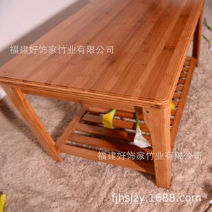 堂 竹芝双层厂家批发供应竹制可拆装 茶桌楠竹120茶几