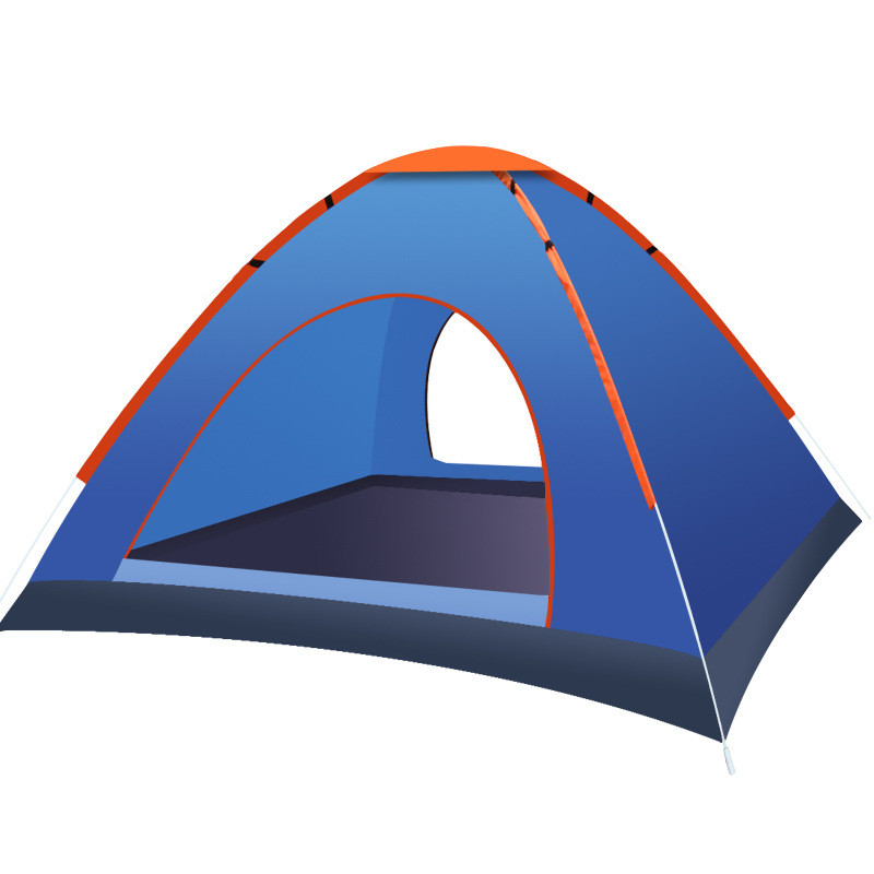 绿单人现货户外帐篷3-4人全自动双人族加厚沙滩野营公园室内抛帐