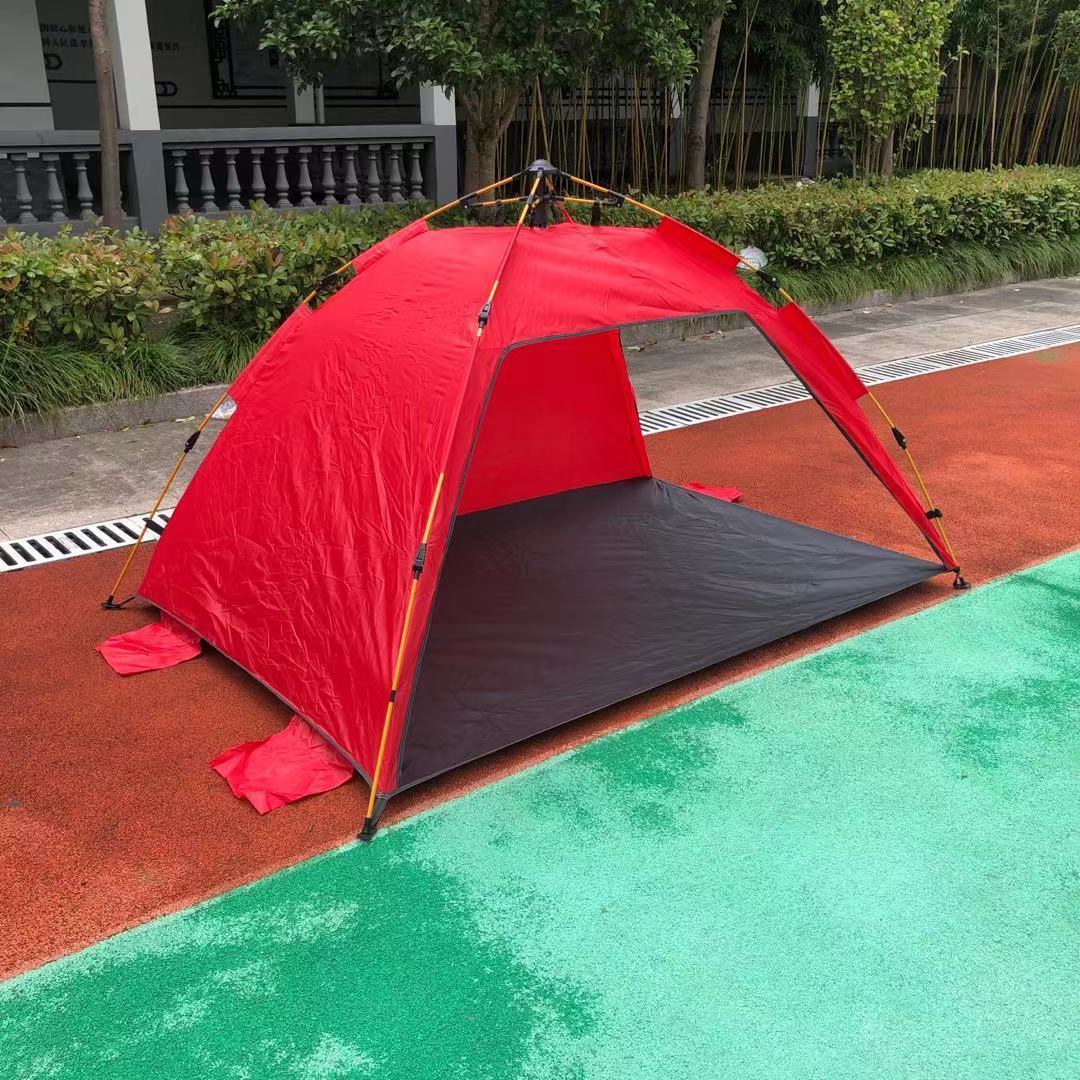户外遮阳帐防晒野营双人单层自动沙滩帐篷便捷钓鱼帐篷沙滩帐篷