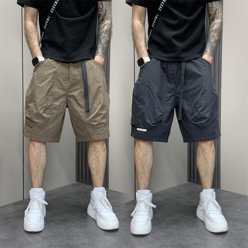 薄款休闲工装短裤男士2024夏季潮牌百搭大口袋宽松痞帅五分沙滩裤