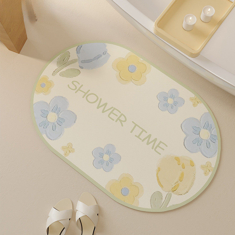 浴室卫生间门口速干硅藻泥软地垫吸水防滑脚垫子洗手间厕所小椉笫,居家布艺,家用脚垫,淘宝优惠券,粉丝福利购,淘宝优惠卷