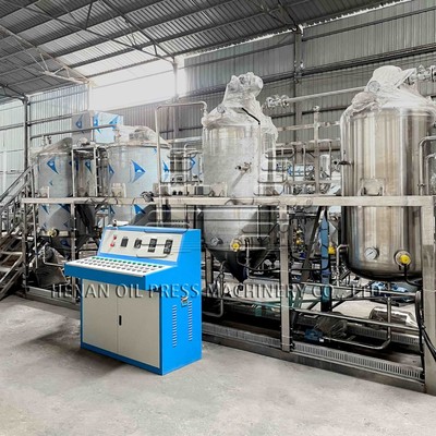 脱蜡全自动商用精炼机日产量20t脱酸脱臭脱胶大型精炼设备