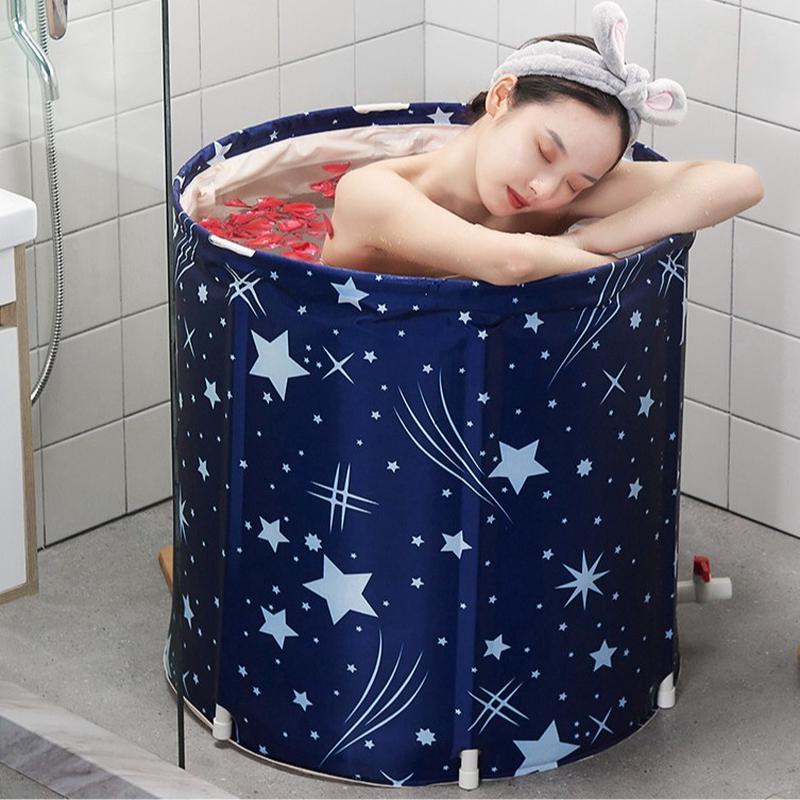 加厚折叠沐浴桶家用洗澡桶成人浴桶泡澡桶保温大号儿童洗澡盆浴缸