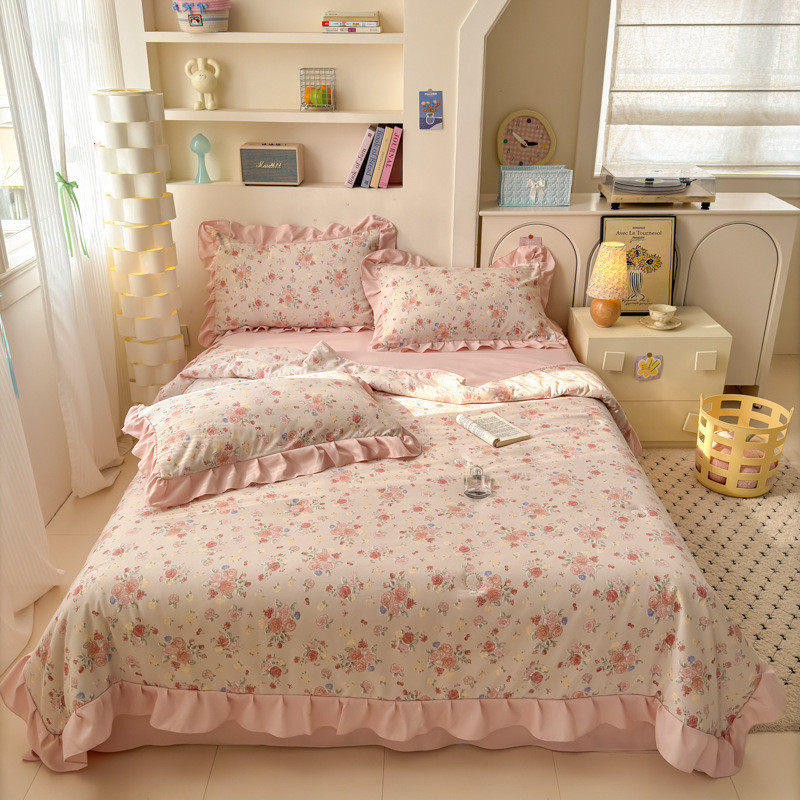 空调被夏凉被双层纱夏被四件套小清新柔软可水洗薄被新款批发,床上用品,化纤被,淘宝优惠券,粉丝福利购,淘宝优惠卷