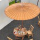 XM户外围炉煮茶防水油纸伞梦华录款 饰休闲伞庭院竹桌椅遮阳 茶舍装