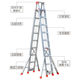 6米8米9米伸缩梯子加厚铝合金人字梯双面升降八脚支撑伸缩工程梯