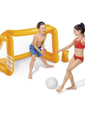 intex58507充气框足球门泳池娱乐水球框球网排球水上沙滩球