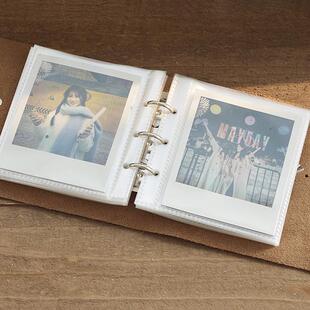 复古真皮宝丽来拍立得相册活页单格ITYPE相册本600相片收纳本SX70