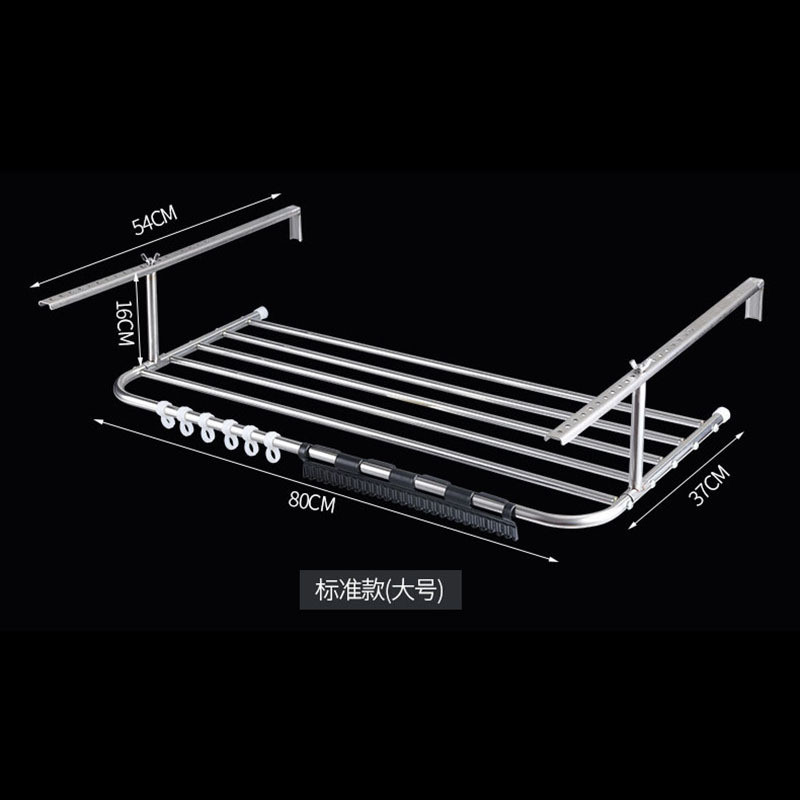 不锈钢窗外晾晒架窗台悬挂洗暖气片晒阳台晾衣架晒鞋架收纳架护栏