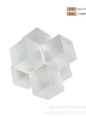 意样板房轻奢十字形水晶摆件式售楼部民宿酒店玄关电视柜工艺品