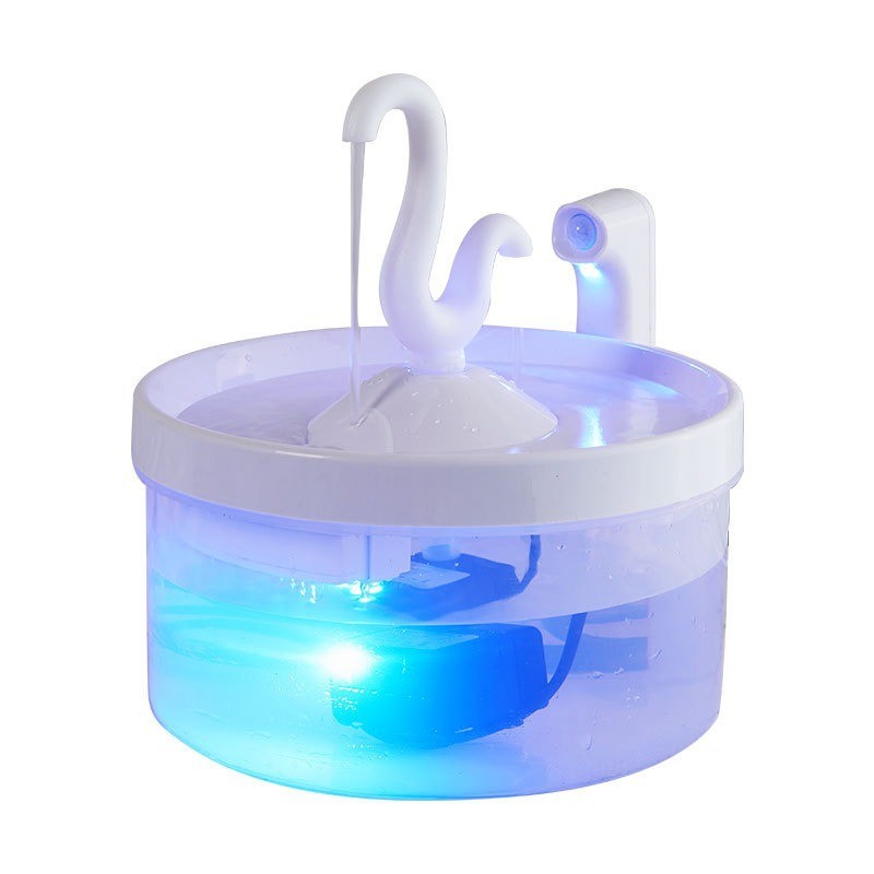 宠物饮水机自动缺水断电活性炭过滤智能双头神鸟圆形饮水机