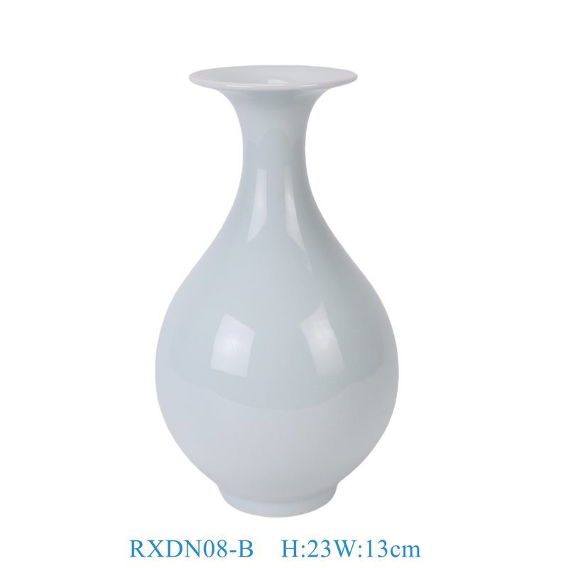 景德镇陶瓷小花瓶手工陶瓷花瓶绿色花瓶家居工艺品瓷玄关装饰花瓶