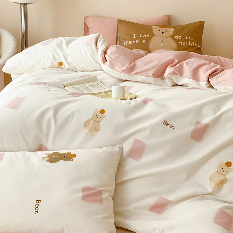2025学生宿舍三件套13372全棉四件套卡通四件套儿童新款学生套件