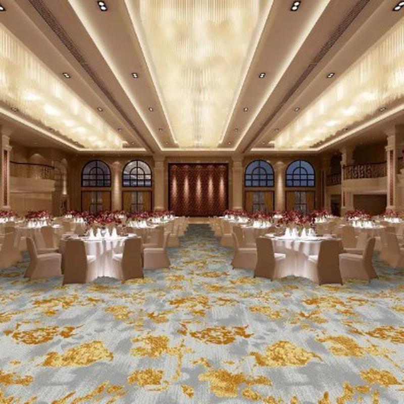 1000g涤纶地毯地毯4米宽满铺印花包厢宴会厅地毯五星级酒楼地毯