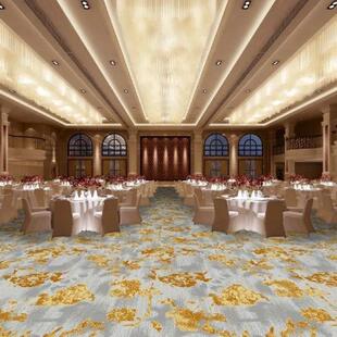 1000g涤纶地毯地毯4米宽满铺印花包厢宴会厅地毯五星级酒楼地毯