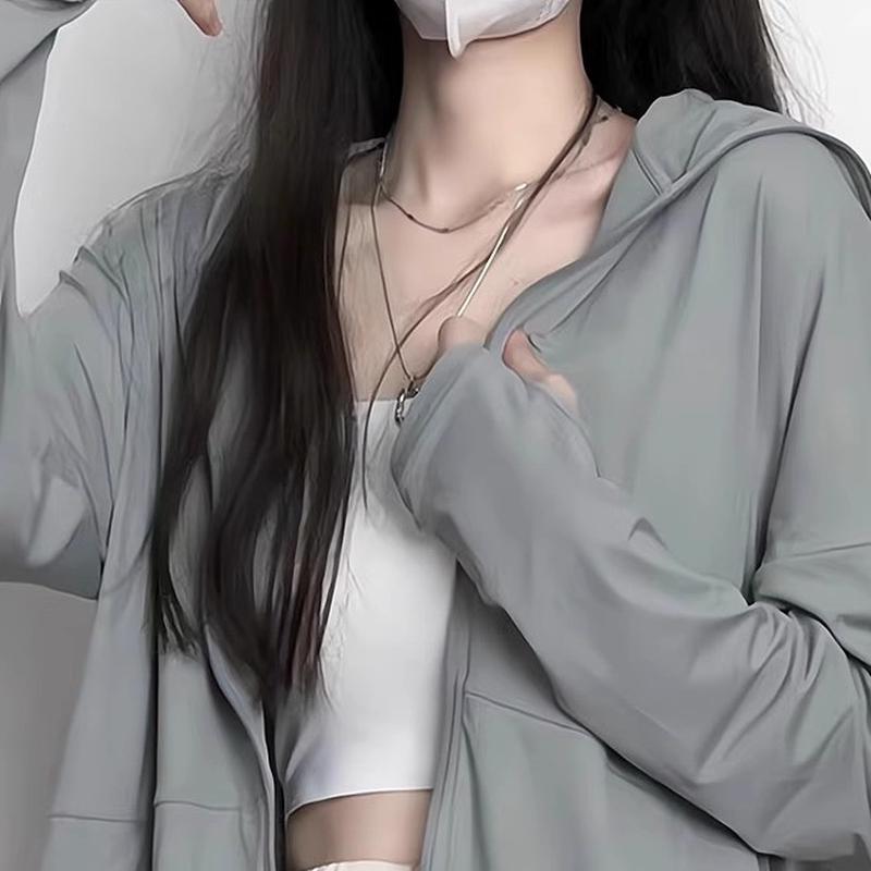 冰丝防晒衣女夏季2025新款透气宽松遮阳服防紫外线冰感触面料外套