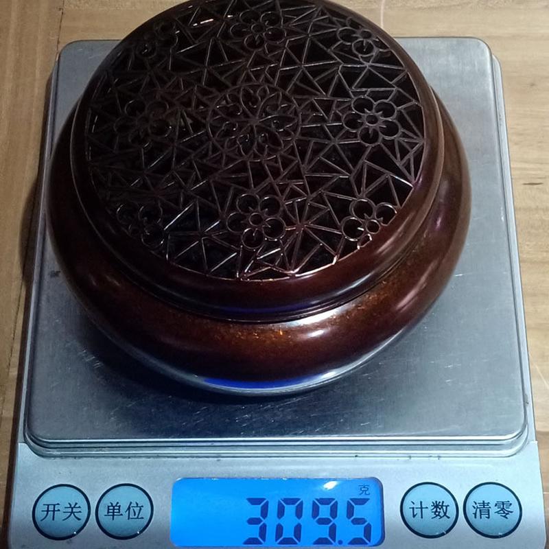 紫铜色适中菱形盖炉 黄铜炉 盖子很雅致 体量梅花 能走量《现货》