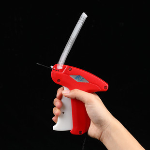 千叶加长枪打吊牌枪 服装挂牌胶针枪 服装设备打标工具吊牌胶枪