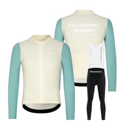 新款PNS春秋季拼接长袖贴身赛事骑行服套装公路自行车骑行服