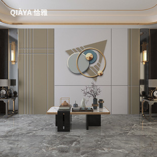 8d现代简约轻奢客厅沙发电视背景墙壁纸莫兰迪色线条立体浮雕墙布