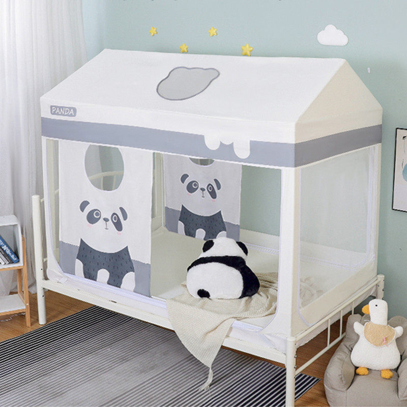 防摔蚊帐儿童床小房子全包底树屋蒙古包分床神器男女孩可定制