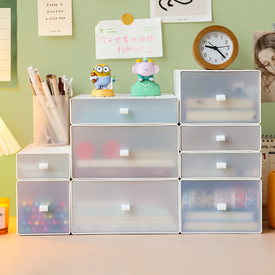 热销桌面收纳盒抽屉式书桌上文具置物架写字台柜子学习桌整理柜小