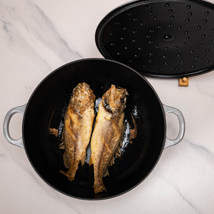 28cm马约克铸铁珐琅锅煎炒焖炖万能妈咪锅三厦大口径黑底釉产炖锅