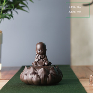 陶瓷紫砂无相禅意盘香摆件香薰炉家用室内沉盘香炉插器炉