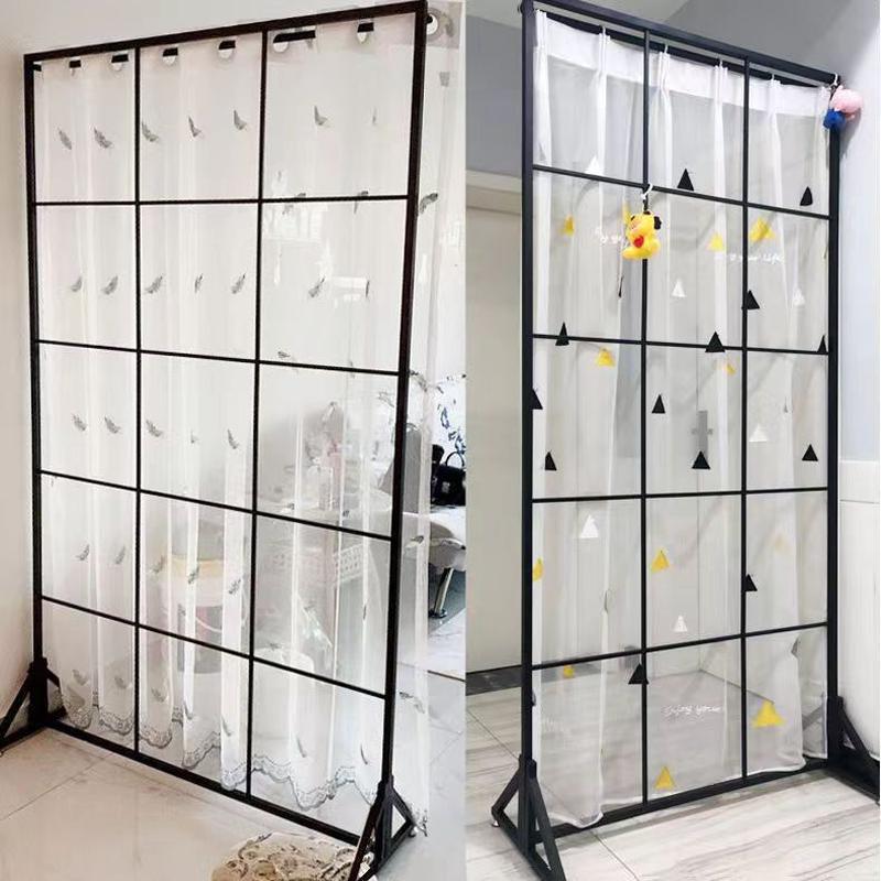 铁艺隔断屏风墙客厅分割遮挡装饰奶茶美容院卧室免打孔玄关墙镂空