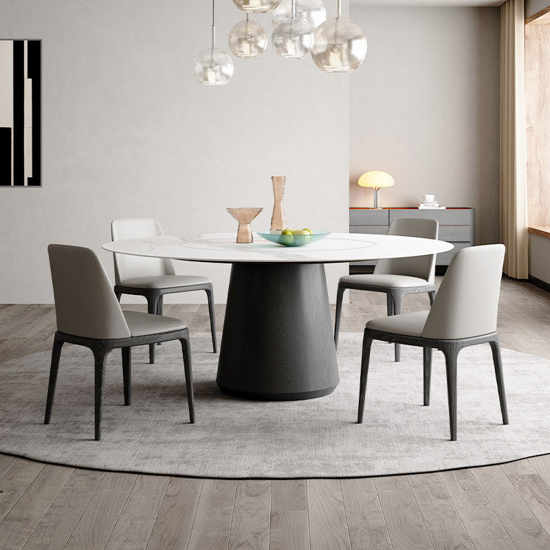 意式内嵌式岩板圆桌家用大小户型圆形实木餐桌椅德利丰岩板圆餐桌,住宅家具,岩板餐桌,淘宝优惠券,粉丝福利购,淘宝优惠卷