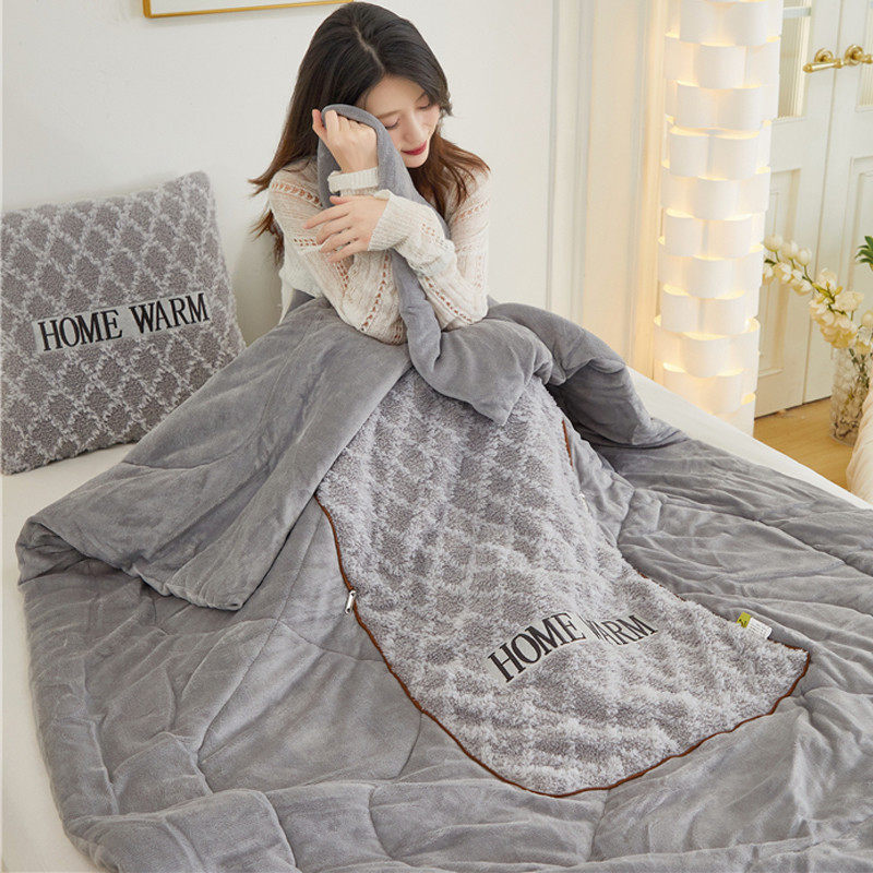 抱枕被子两用加绒加厚保暖折叠冬季车用枕头办公室午睡靠垫,居家布艺,抱枕被,淘宝优惠券,粉丝福利购,淘宝优惠卷