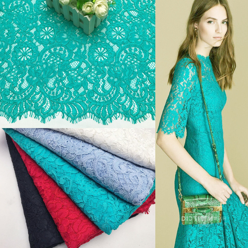 新款蕾丝面料光亮镂空时装蕾丝料加厚蕾丝布料面料连衣裙料