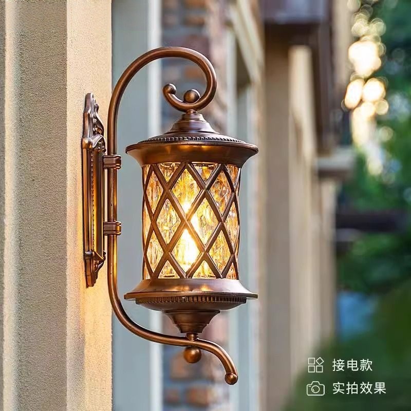 户外壁灯防水大门口庭院灯欧式复古室外别墅花园创意个性接电墙灯