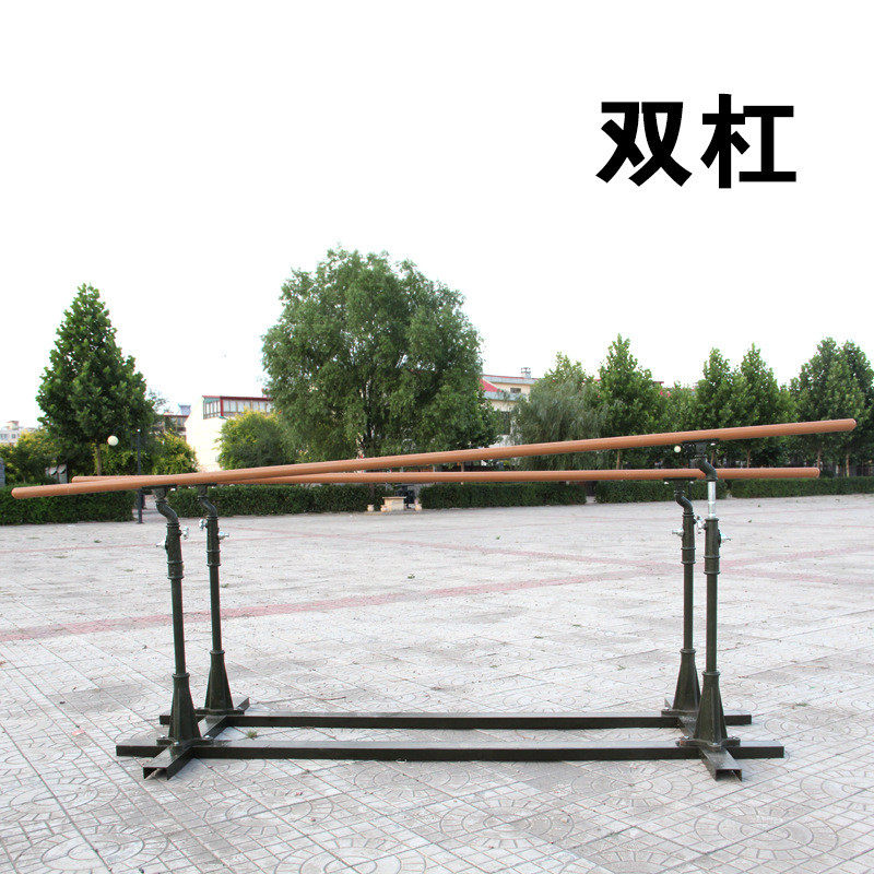 可调节室外家用训练器材引体向上户外实心杠面单杠健身比赛单双杠