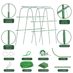 拱形园艺弯管竹竿子搭架菜园温室大棚暖房爬藤支架遮阳u型支架