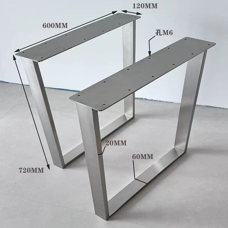 不锈钢加厚桌腿办公字支架吧台桌脚简约电脑书桌脚架口桌腿餐厅桌