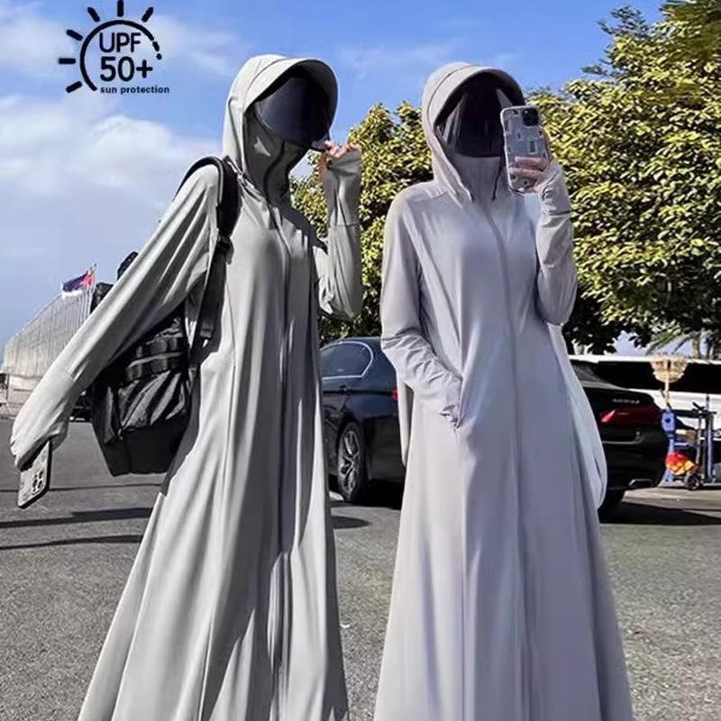 防晒衣女2025新款夏季长款全身防紫外线轻薄upf50+冰丝防晒服外套
