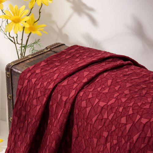 梭织提花布料经弹三角形适用于连衣裙休闲服梭织提花面料150cm