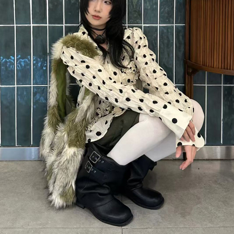 褶皱堆堆靴女2025春款流行超火洋气小短靴西部裤管靴机车马丁靴子